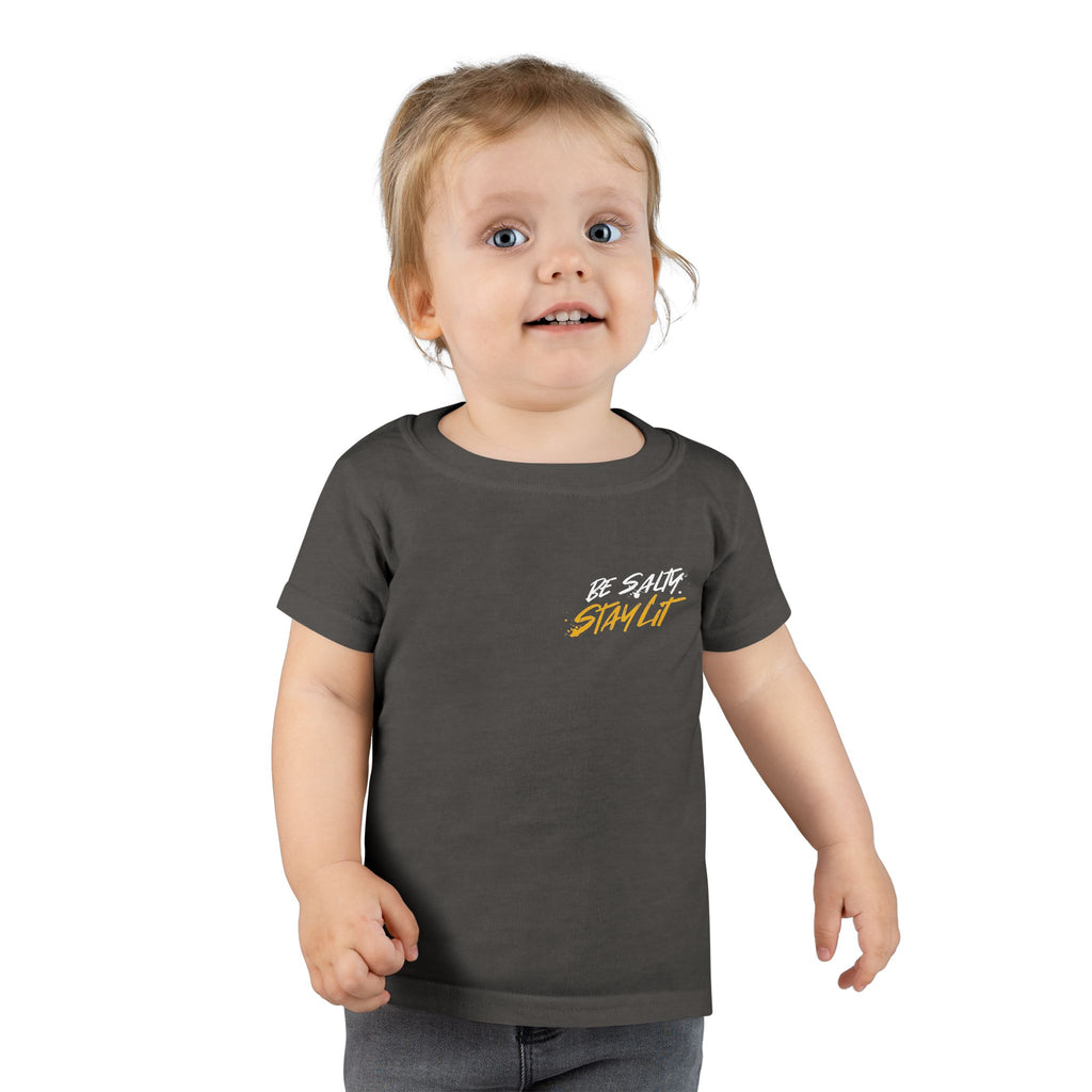 Toddler T-Shirt "Be Salty Stay Lit" – Cute Salt Shaker Graphic Tee for Kids
