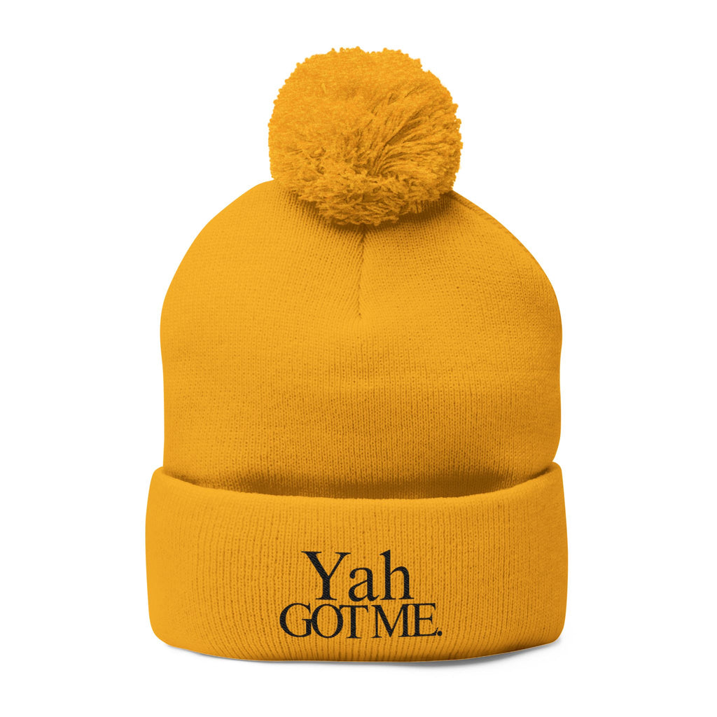 Yah Got Me Pom Pom Knit Cap