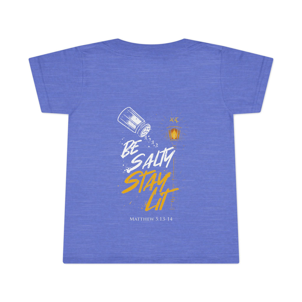 Toddler T-Shirt "Be Salty Stay Lit" – Cute Salt Shaker Graphic Tee for Kids
