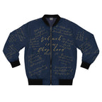 🧥 Yah is My Shepherd | Psalm 23 Bomber Jacket Priestly Navy