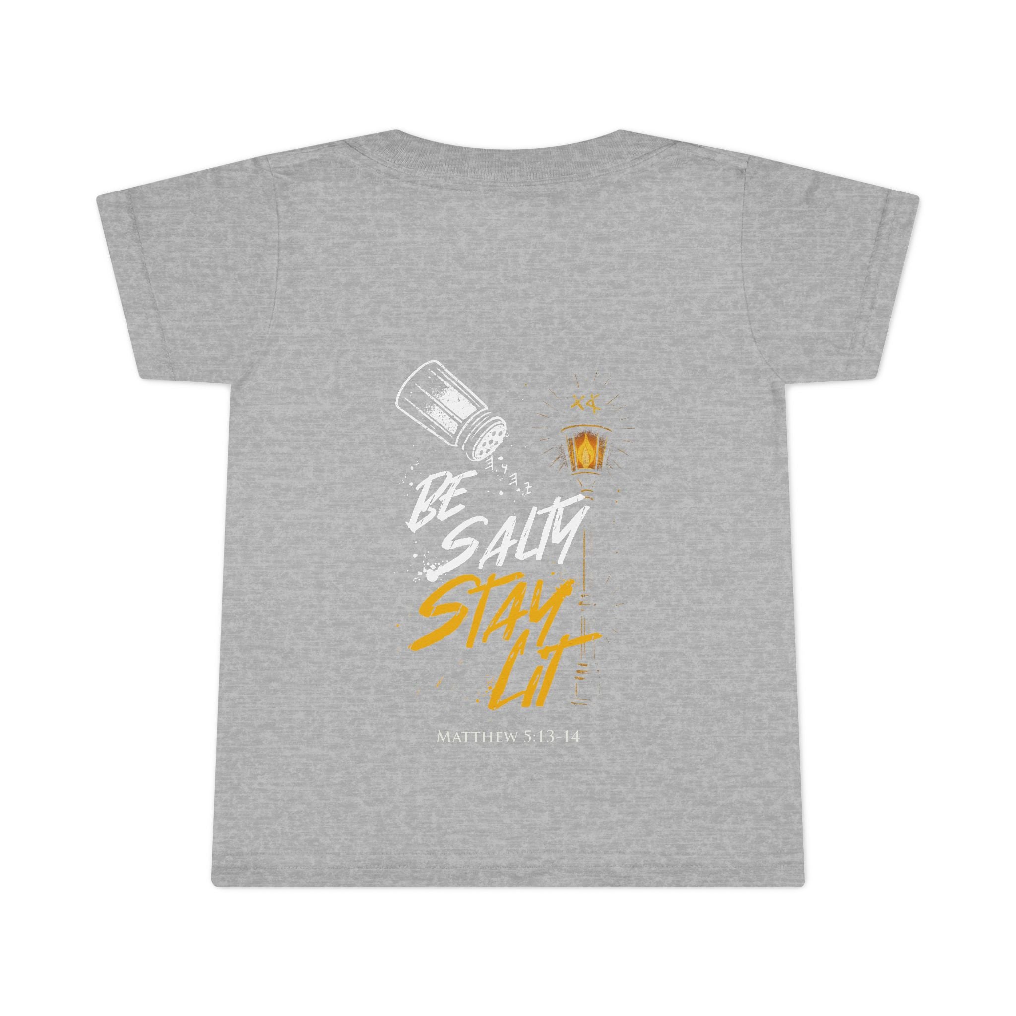 Toddler T-Shirt "Be Salty Stay Lit" – Cute Salt Shaker Graphic Tee for Kids