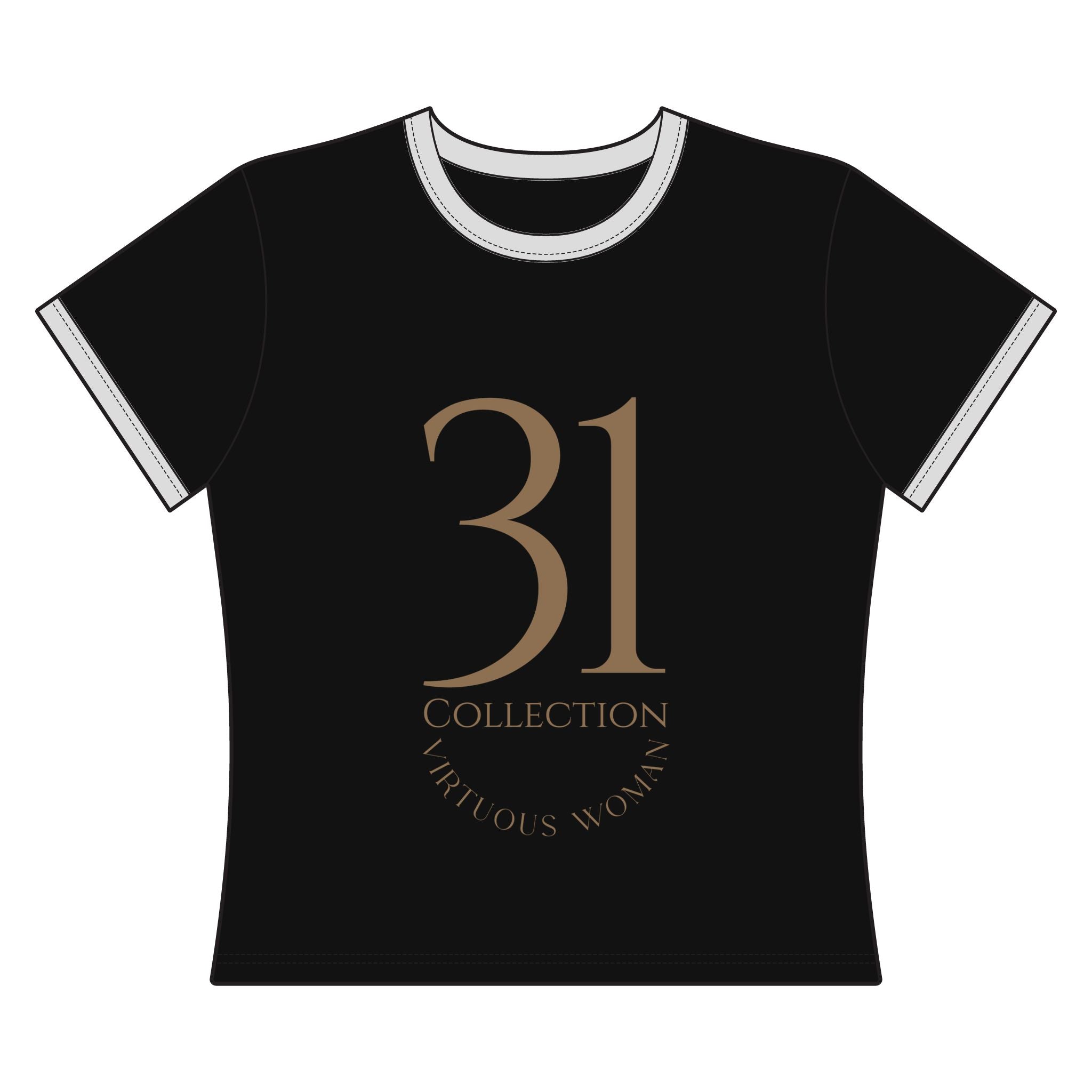 31 Collection Ringer Tee – Virtuous Woman Edition | Quiet Luxury Faithwear