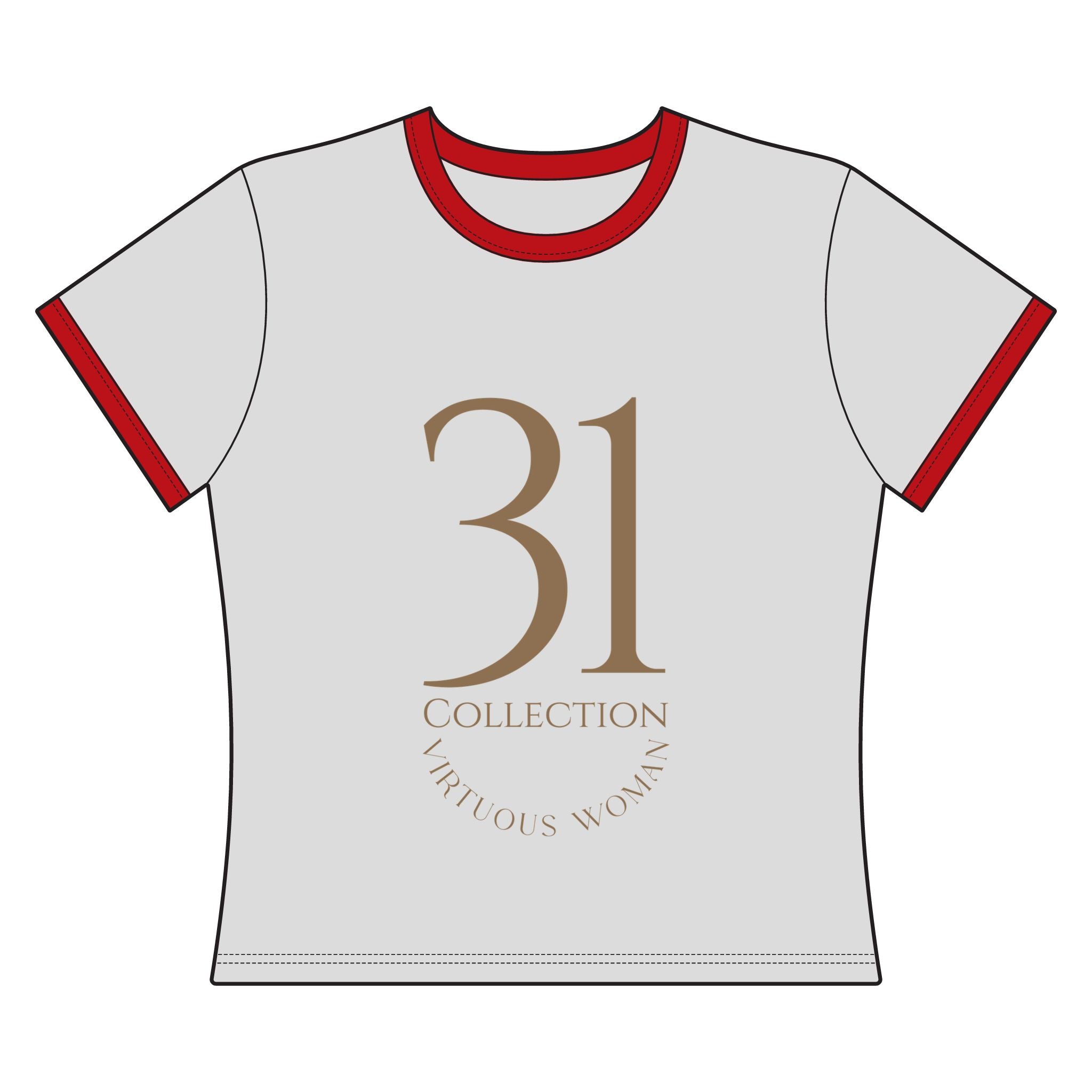 31 Collection Ringer Tee – Virtuous Woman Edition | Quiet Luxury Faithwear
