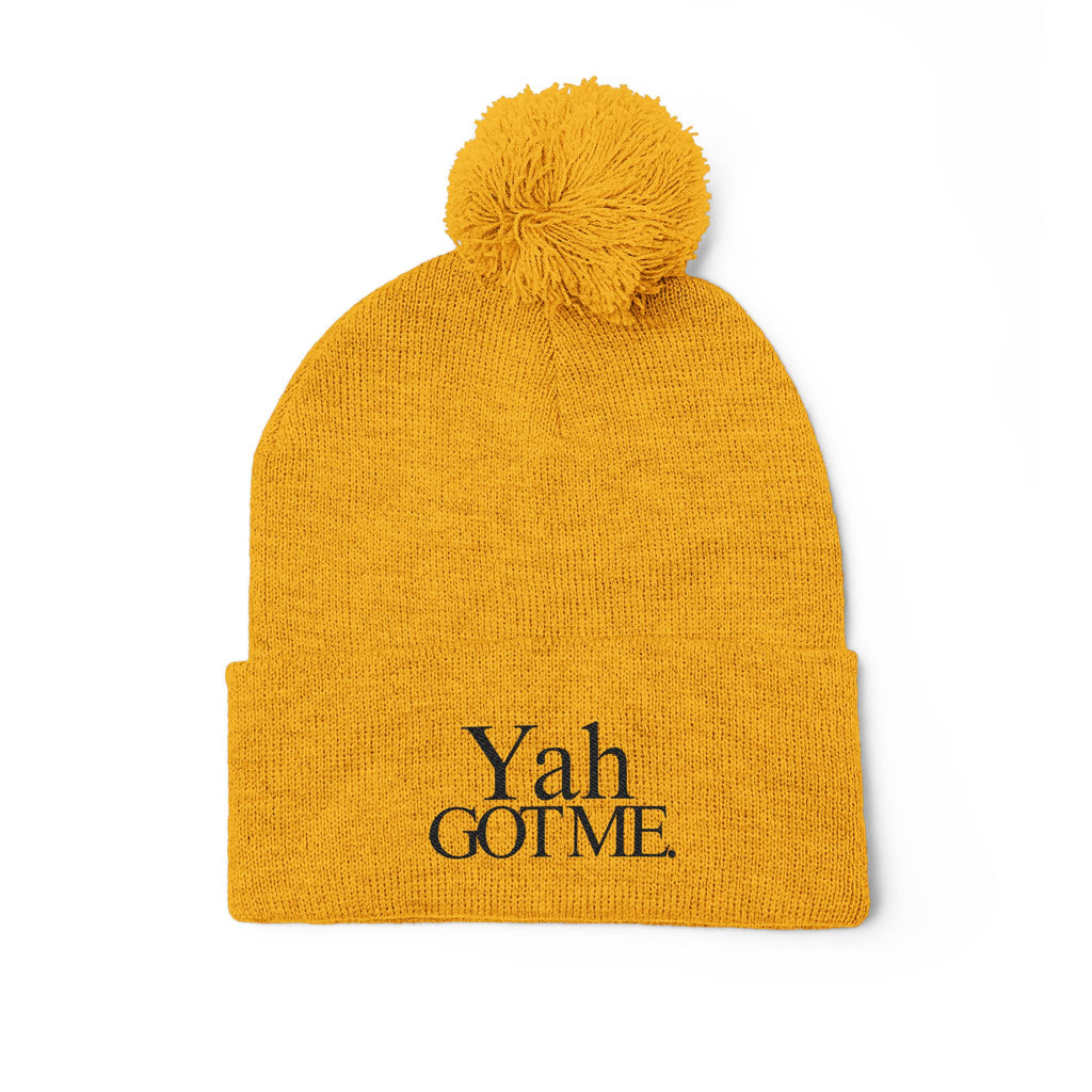 Yah Got Me Pom Pom Knit Cap