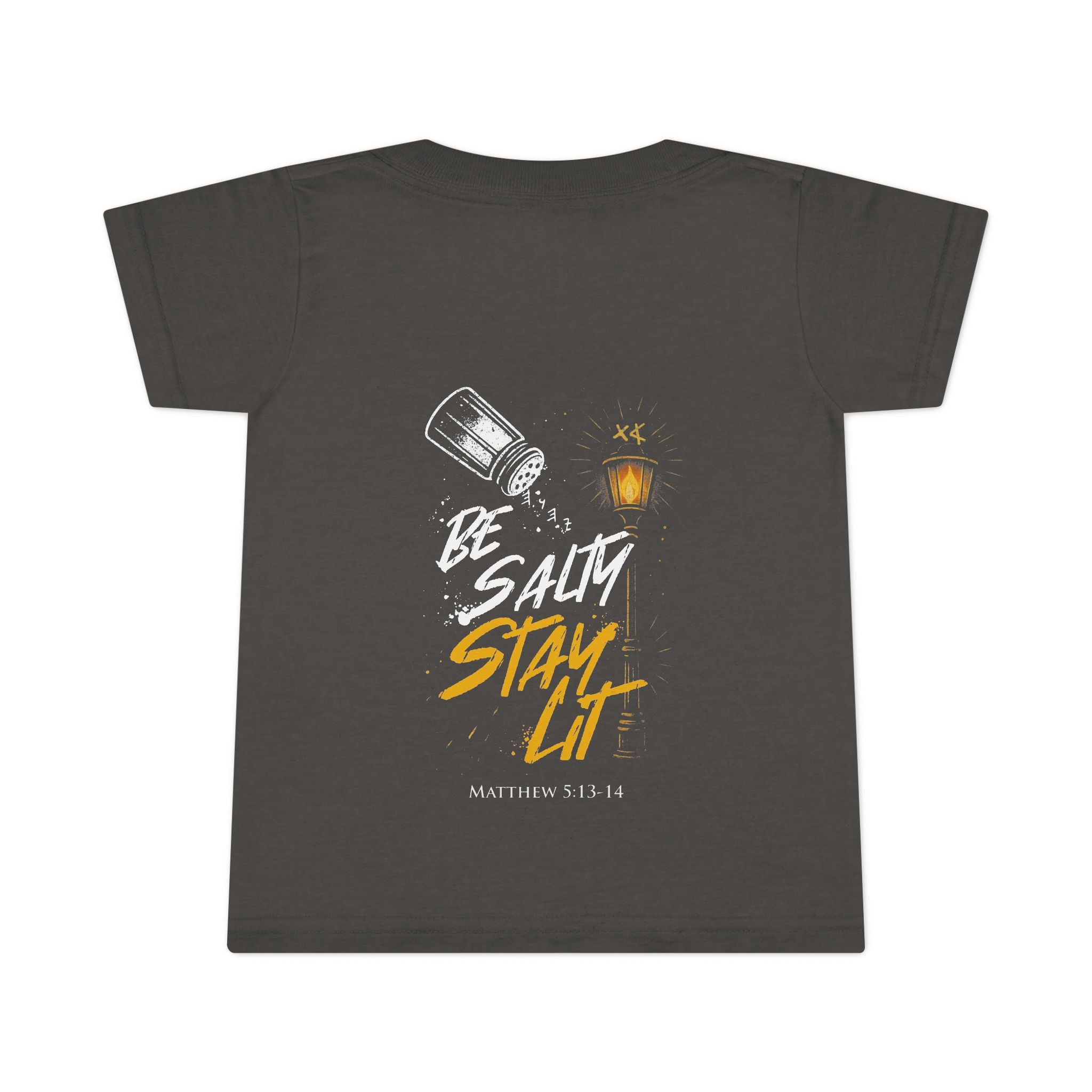 Toddler T-Shirt "Be Salty Stay Lit" – Cute Salt Shaker Graphic Tee for Kids