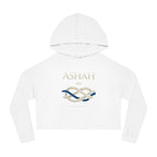 Cropped Hoodie — 'ASHAH' Elegant Knot Graphic Women's Cropped Hooded Sweatshirt