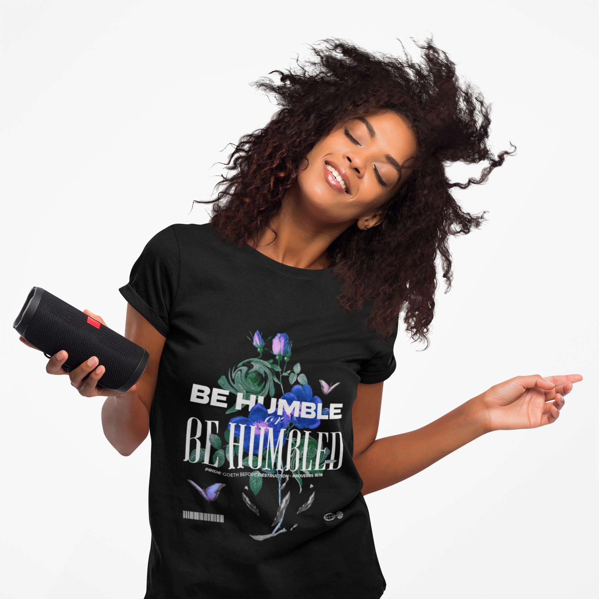 Be Humble or Be Humbled – Women's Floral Script Tee