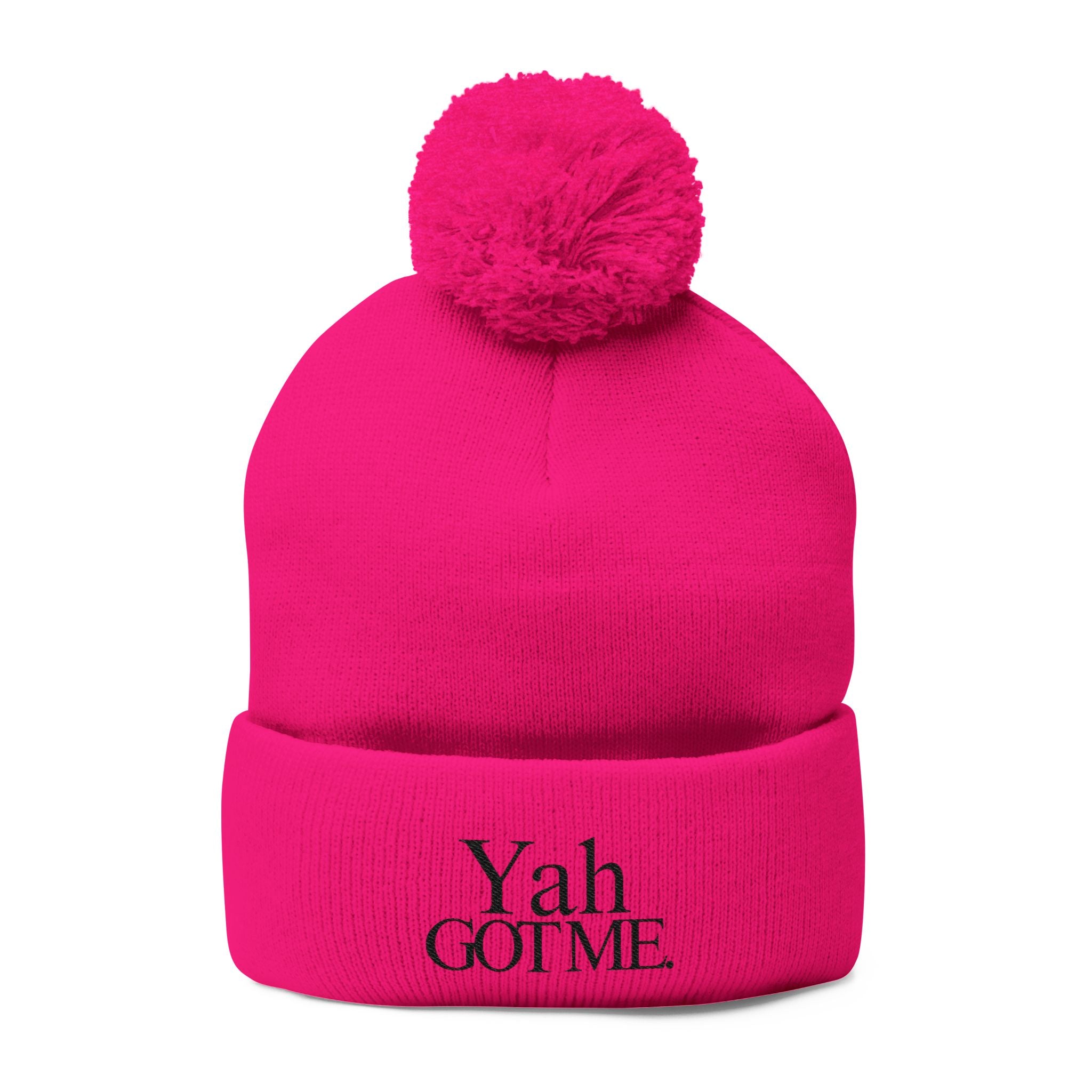 Yah Got Me Pom Pom Knit Cap
