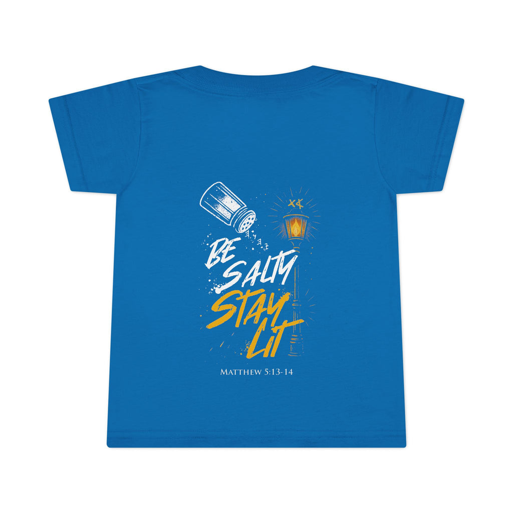 Toddler T-Shirt "Be Salty Stay Lit" – Cute Salt Shaker Graphic Tee for Kids