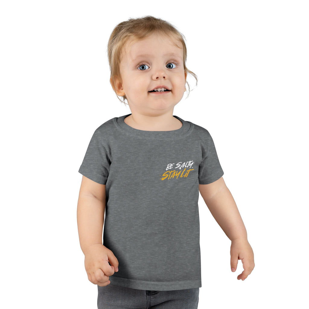 Toddler T-Shirt "Be Salty Stay Lit" – Cute Salt Shaker Graphic Tee for Kids