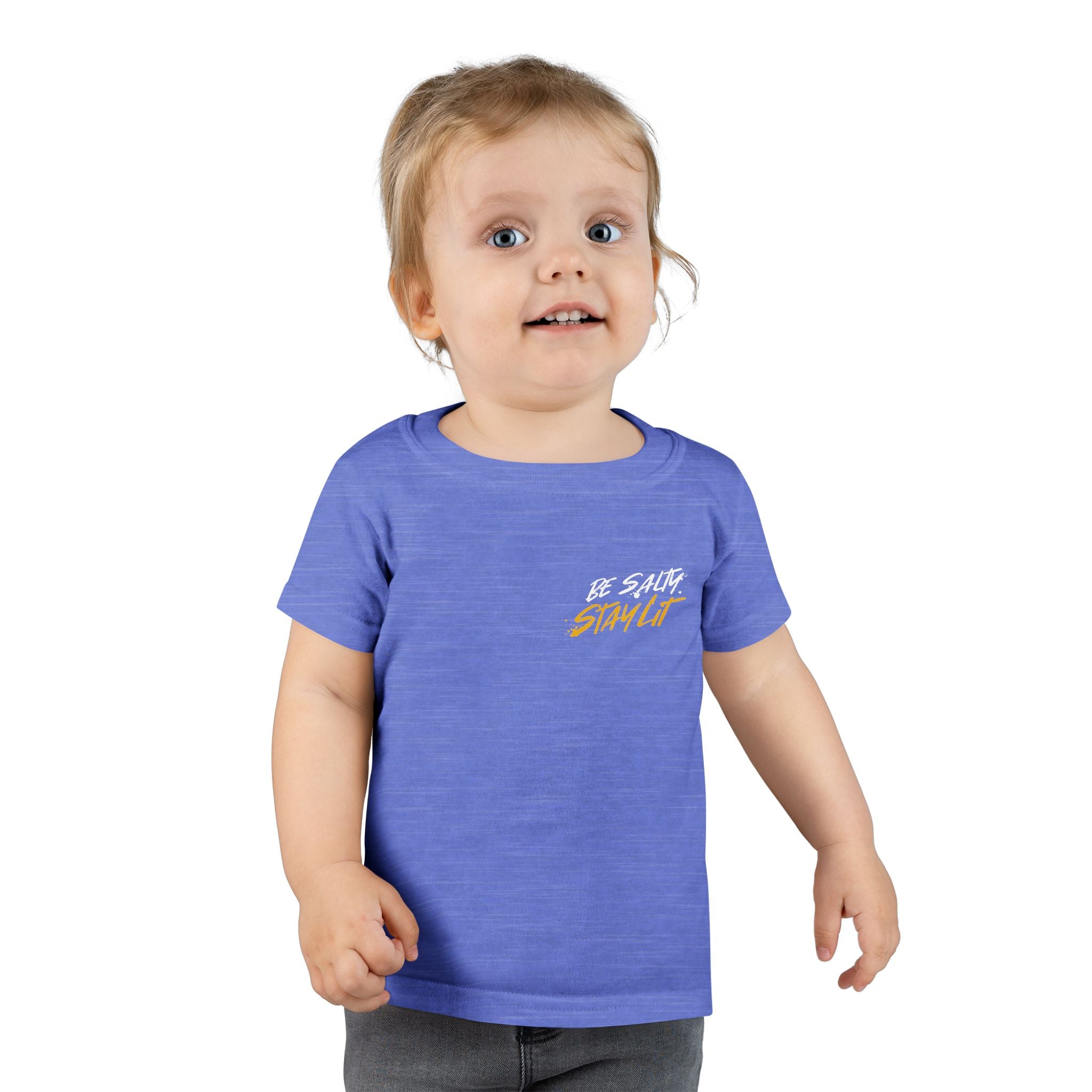 Toddler T-Shirt "Be Salty Stay Lit" – Cute Salt Shaker Graphic Tee for Kids