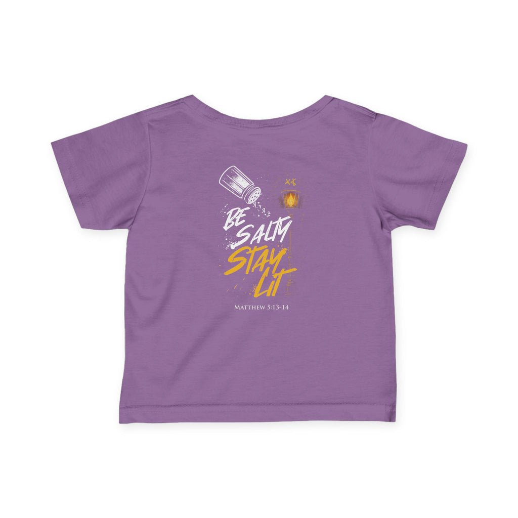 Infant Tee — "Be Salt, Stay Lit" Baby Shirt (Matthew 5:13-14)