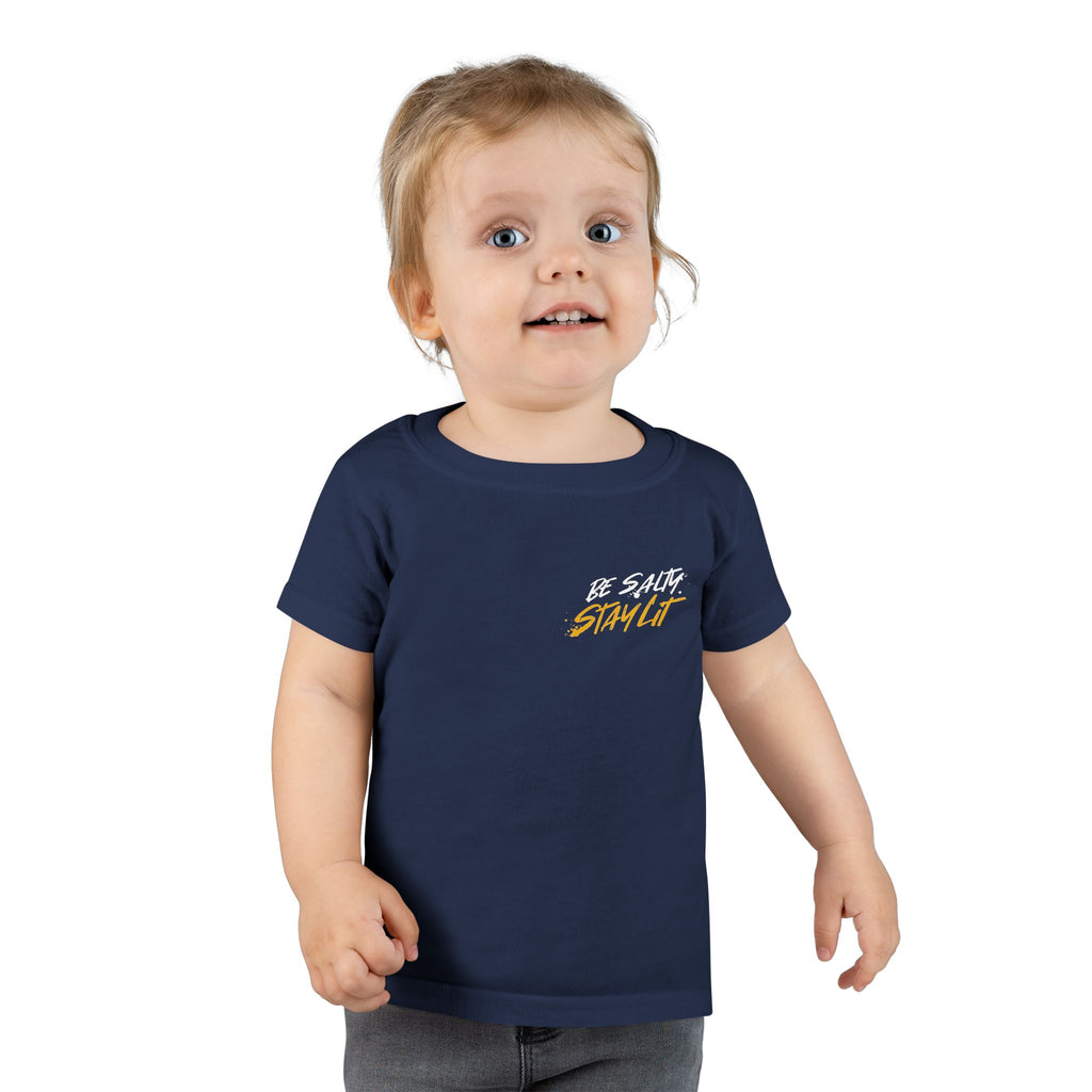Toddler T-Shirt "Be Salty Stay Lit" – Cute Salt Shaker Graphic Tee for Kids