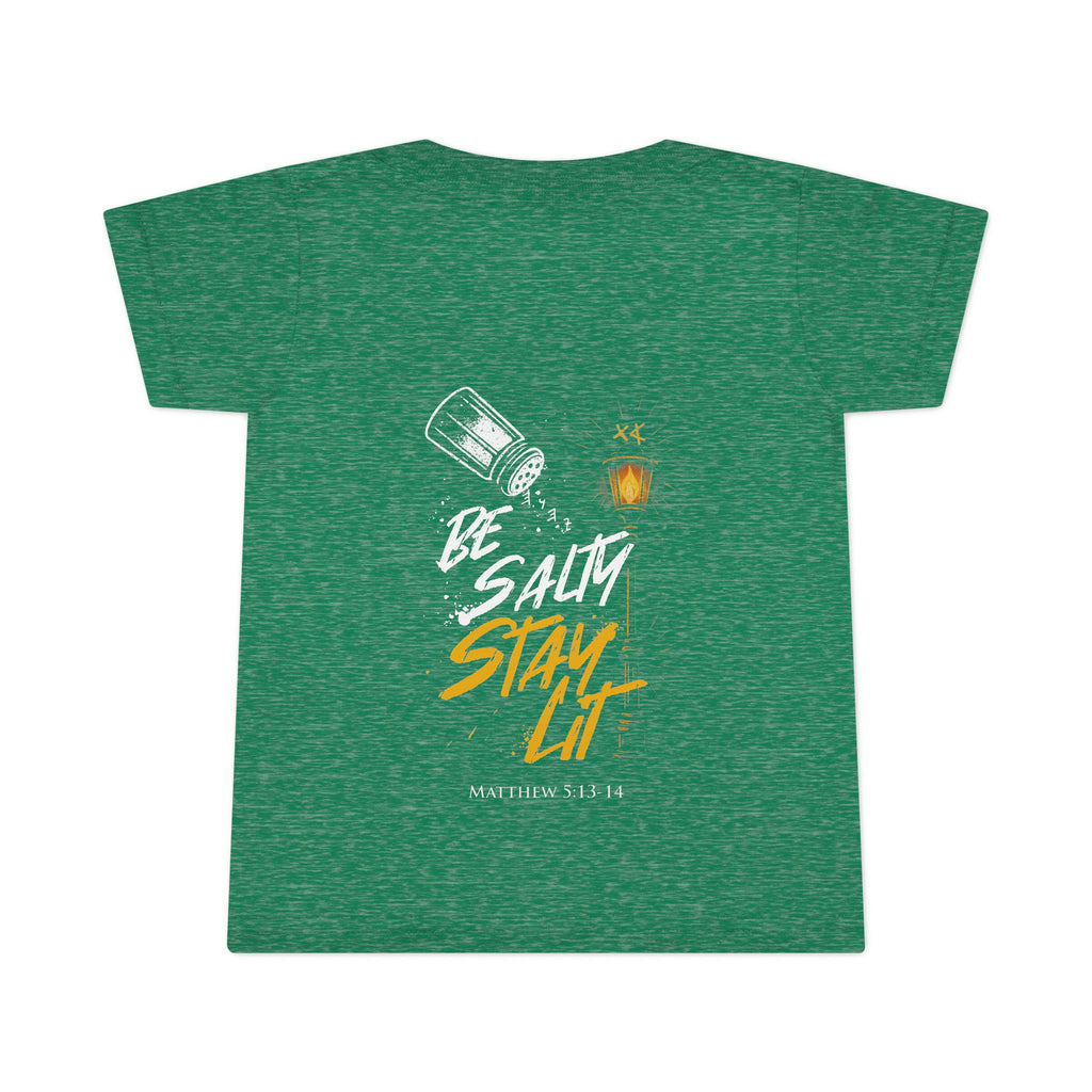 Toddler T-Shirt "Be Salty Stay Lit" – Cute Salt Shaker Graphic Tee for Kids